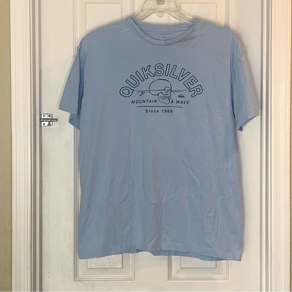 Quicksilver Mountain Wave Logo Tee Blue Size XL - Picture 1 of 7